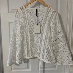 💥MUST GO! NWT Luxe Deluxe White Crochet Top
